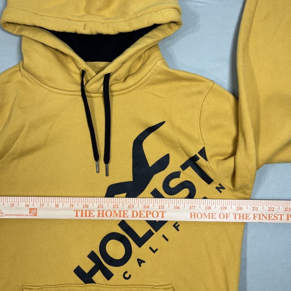 Hollister Womens Long Sleeve Hoodie Pullover Fleece Jacket Yellow XS - Picture 14 of 14